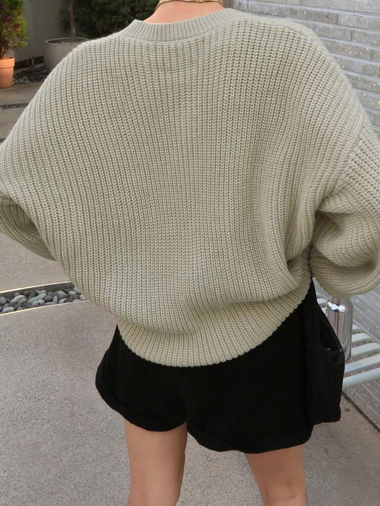 Loose Fit Crew Neck Long Sleeve Letter Print Sweater For Women,Fall Women Clothes