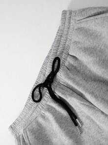 Manfinity Hypemode Men's Drawstring Waist Letter & Pentagram Print Relaxed Casual Sweatpants, Graphic Going Out Long Sweatpants, For Husband, Boyfriend Gifts