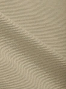 DAZY 女士纯色前扣简约休闲长裤，教师裤 - 卡其色 - 查看 6