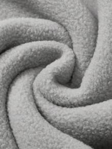 Cozy Pixies 1pc Soft & Comfortable Spring/Summer Embroidered Bear Sherpa Sleeping Bag - Grey - View 9