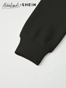 Mulvari Sudadera de cuello redondo de manga larga con estampado minimalista para mujer, conjunto de blusa informal y cómoda