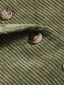 SHEIN EZwear Women's Casual  Woven Blazer, Spring & Autumn - Army Green - View 4