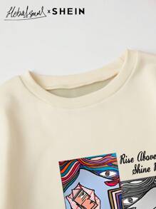 Mulvari Women's Casual Loose Crew Neck Slogan Printed Long Sleeve Sweatshirt,Winter & Autumn, Casual Comfy Pullover Top Outfit  Fall Outfit