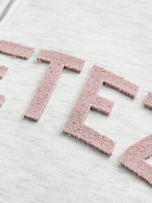 Manfinity VCAY Men's Stand Collar Loose Knit Long Sleeve Pullover Sweatshirt, For Fall Winter - Grey - View 3