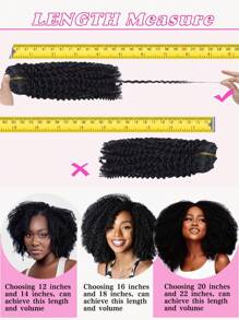 10 Miếng Tóc Nối Kẹp 10-20" Tóc Nối Tóc Tự Nhiên, Tóc Kẹp Màu Đen - Natural Black - Xem 9