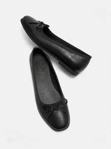 CUCCOO BIZCHIC Women Simple Solid Color Bow Decor Flat Loafers, Casual Daily Summer Spring Shoes Spring Break Easter