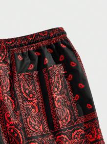 Manfinity BRENVOR 男式全印花系带休闲短裤