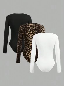 SHEIN EZwear 3 件套女士无缝紧身连衣裤