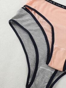 7pcs/Set Women's  Briefs, Autumn/Winter - Multicolor - View 7