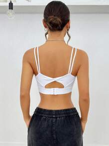 Easithlete 女士純色中空背心運動內衣