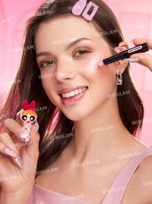 The Powerpuff Girls X SHEGLAM Power-Noia Shimmer Stick-Sugar Highlighter Powder 高光澤效果藍綠色反光光澤多用途螢光筆單色眼影發光臉部彩妝 品牌 美容 化妝 化妝品 適合女性與女孩 完美搭配夏季春季 Y2K 時尚 流行 生日 母親節禮物 假期 派對準備就緒 最佳顏色 - Sugar - 查看 3