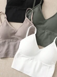 SHEIN Sport Studio 4pcs Medium Support  Seamless Sports Bra