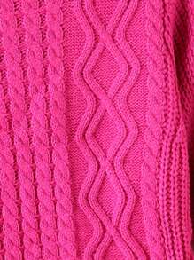 SHEIN 年轻女孩和年轻女孩不对称下摆罗纹针织毛衣，优雅可爱的粗针织设计，高品质休闲保暖套头衫，适合玩耍、日常穿着、上学、秋冬季