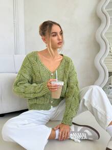 Forever 21 Women's Solid Color Button Front Long Sleeve Minimalist Casual Top - Blue - View 5