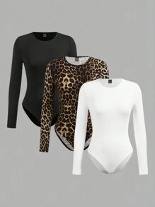 SHEIN EZwear 3 件套女士无缝紧身连衣裤