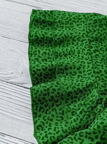 SHEIN LUNE Rundhals Kurzarm Allover Muster Lässig Bluse