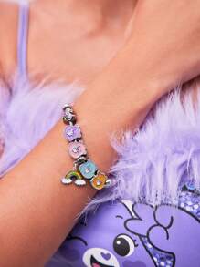 SHEIN X Care Bears 1 件彩色卡通熊彩虹图案手链，礼物，情人节 - 彩色 - 查看 4