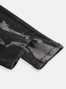 SHEIN Explorewe Y2K URBAN STREET Tween Girl Creative Design FashionCasual Jeans