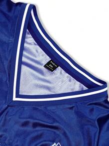 Aesthetic Post 大码男式网眼面料 V 领运动 T 恤