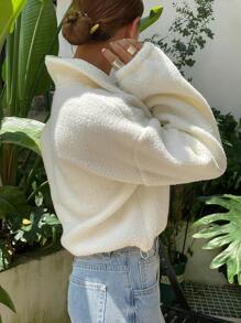 DAZY Sudadera holgada y casual para mujer, para otoño e invierno - Albaricoque - Ver 7