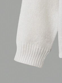 Jersey de cuello alto de bloques de color negro y blanco, jersey casual de invierno grueso de manga larga con textura de pelo de ciervo esponjoso, adecuado para salidas, fiestas y compras