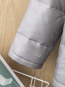 Tween Boys Warm Fleece Pocket Stand Collar Jacket, Suitable For Winter Outdoor Play, School, Streetwear, Party And Casual Wear, Great Value - Grey - View 5