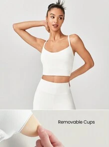 GLOWMODE FeatherFit™ Move On Pleated Sports Bra - White - View 2