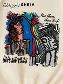 Mulvari Women's Loose Fit Slogan Printed Crew Neck Long Sleeve Casual Sweatshirt, Fall/Winter, Casual Comfy Pullover Top Outfit