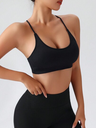 Easithlete Cross Back Seamless Sports BH Open view 4