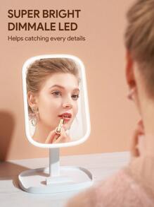 JMMO 带灯和手机支架的 LED 化妆镜，3 色灯和触摸屏可充电