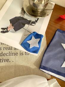 SHEIN 3 Stücke/Set Baby Mädchen süßes Outfit mit Sternchen Grafik Ärmellos Top, Tüllrock und Handschuhen