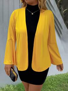 Maweii Plus Size Solid Color Casual Knit Long Sleeve Cardigan Fall Winter Cloth For Women Autumn