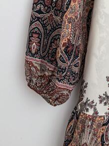 Rusticease Plus Size Long Fall Dress Casual Retro Printed Long Dress,Fall Women Clothes