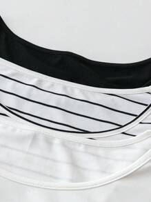 Calvaya 大码女式夏季圆领短袖宽松休闲 T 恤图案 T 恤女式上衣 - 彩色 - 查看 6