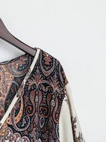 Rusticease Plus Size Long Fall Dress Casual Retro Printed Long Dress,Fall Women Clothes