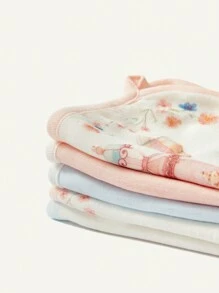 5条/包 Cozy Pixies 卡通旋转木马印花多功能头巾/围兜围巾，四季皆宜 - 彩色 - 查看 4