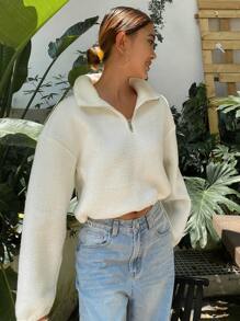 DAZY Sudadera holgada y casual para mujer, para otoño e invierno - Albaricoque - Ver 6