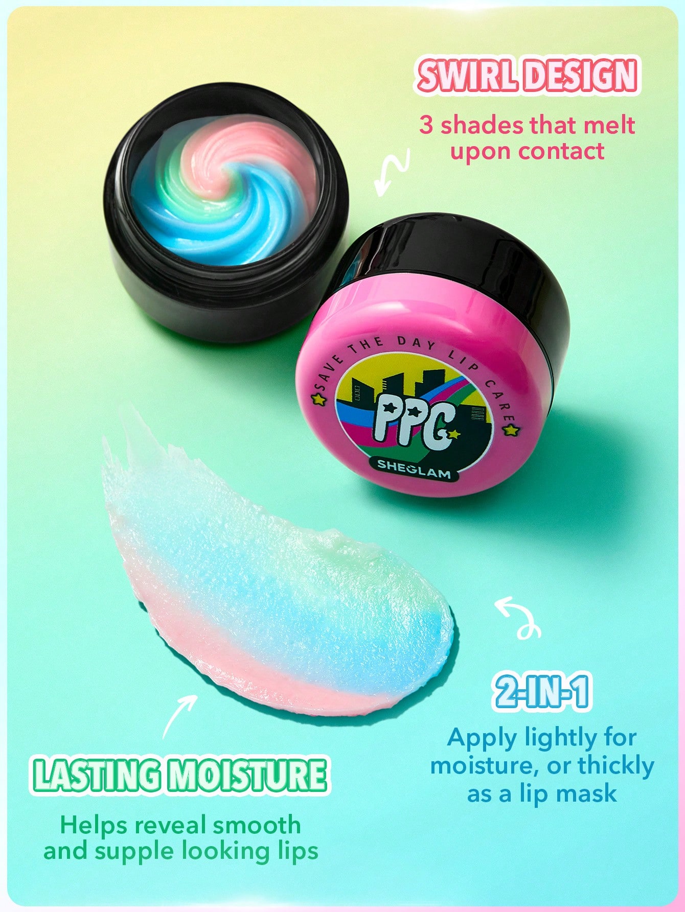 The Powerpuff Girls X SHEGLAM Save The Day Lip Care 3