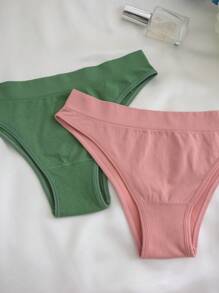 12pcs Seamless Knitted Thong Panties For Women, Multicolor - Multicolor - View 6