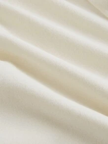 SHEIN MOD Váy cổ lọ màu mơ cho nữ, váy dài tay, váy dạ hội, trang phục nữ, váy mùa đông cho nữ, váy thanh lịch, năm mới, váy lễ tình nhân cho nữ, váy quần áo mùa thu cho nữ - Màu be - Xem 4