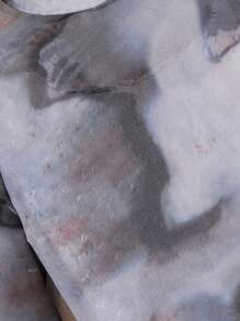 SHEIN Leap Crew Young Girl 2pcs/Sets  Tie Dye Mock Neck Lettuce Trim Sheer  Knit Mesh Tee & Cami Top ,Cool Young Girl - Multicolor - View 7