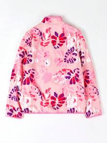 Veste chaude à col montant avec imprimé de mode pour filles, hiver