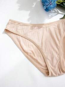 5 条装 女士纯色 V 型腰罗纹休闲内裤