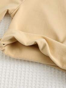 Cozy Pixies 3pcs Set Baby Boy Solid Color Knitted Soft Stand Collar Long Sleeve Pullover Tops - White - View 3