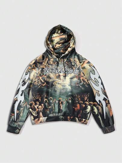 Street Life Men's Streetwear Graphic Print Hoodie