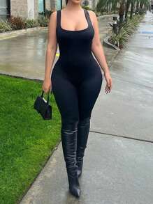 Zyxie جامبسوت مشدود وجذاب للنساء بدون أكمام وظهر مجوف بتصميم مضلع massial، مناسب لفصل الصيف