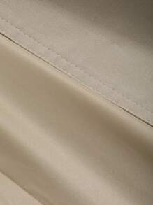 Dazy-Less Women's Casual Business Patchwork Trench Coat - Khaki - View 16