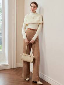 MOTF PREMIUM 2PCS FLORAL PATCHED FITTED KNIT TOP - White - View 5