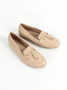 CUCCOO CURVES Mocasines casuales de suela plana con ajuste ancho, adecuados para uso diario en otoño - Albaricoque - Ver 1