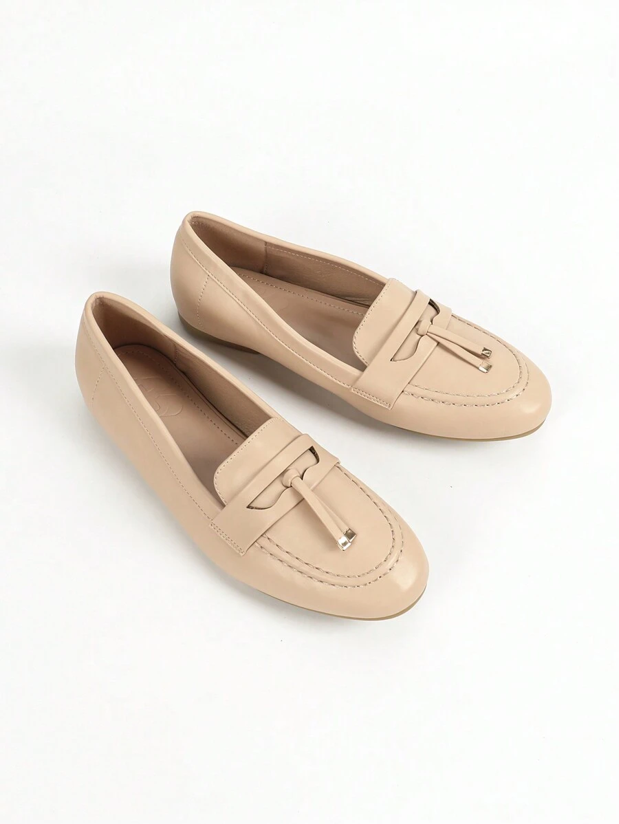 CUCCOO CURVES Mocasines casuales de suela plana con ajuste ancho, adecuados para uso diario en otoño - Albaricoque - Ver 1